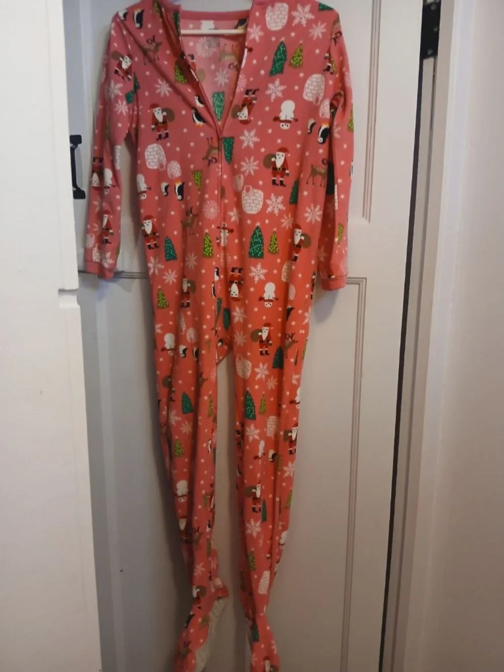 Carter's Girls 10 pink Christmas Pajamas One Piece
